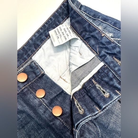 NEW! ONE TEASPOON MAN X Mr Pinks Relaxed Distressed Denim Jean Shorts Size 33 - Picture 9 of 14